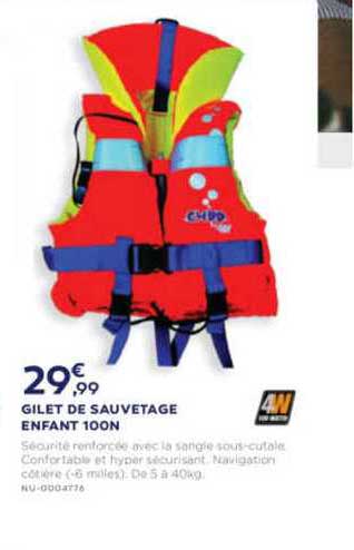 gilet de sauvetage enfant 100n