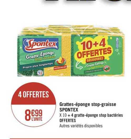 grattes-éponge stop-graisse spontex