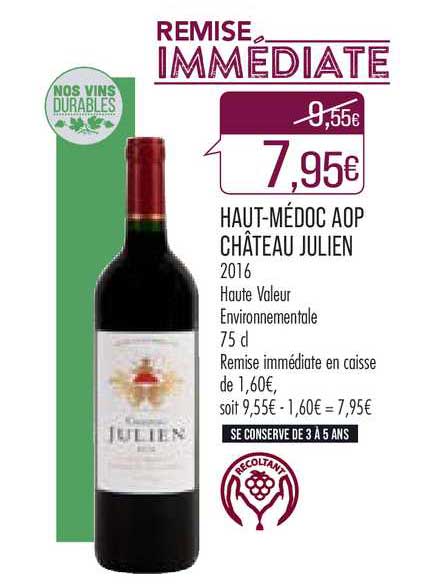 haut-médoc aop château julien 2016