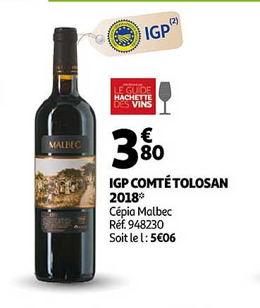 igp comté tolosan 2018 cépia malbec