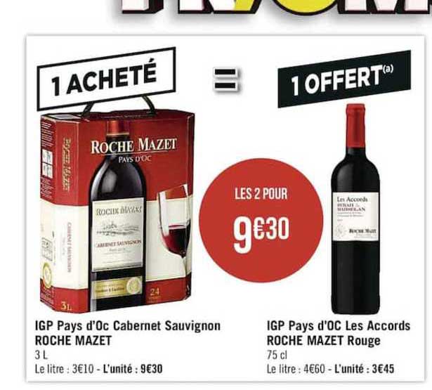igp pays d'oc cabernet sauvignon roche mazet, igp pays d'oc les accords roche mazet rouge