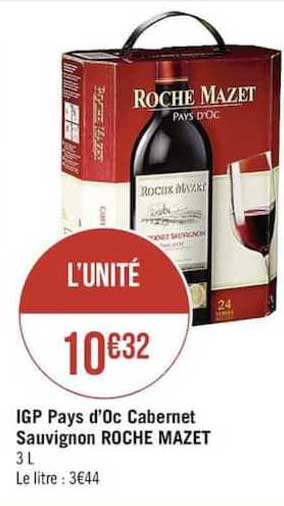 igp pays d'oc cabernet sauvignon roche mazet
