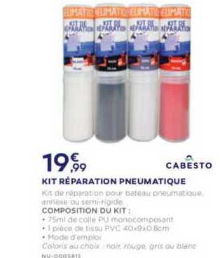 kit réparation pneumatique cabesto