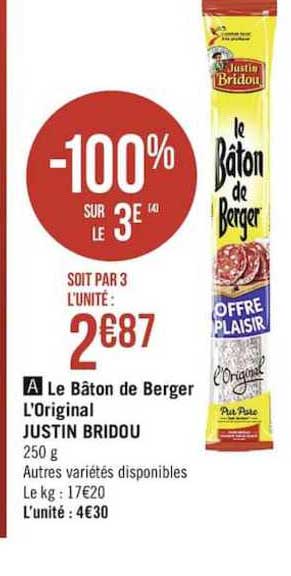 le bâton de berger l'original justin bridou