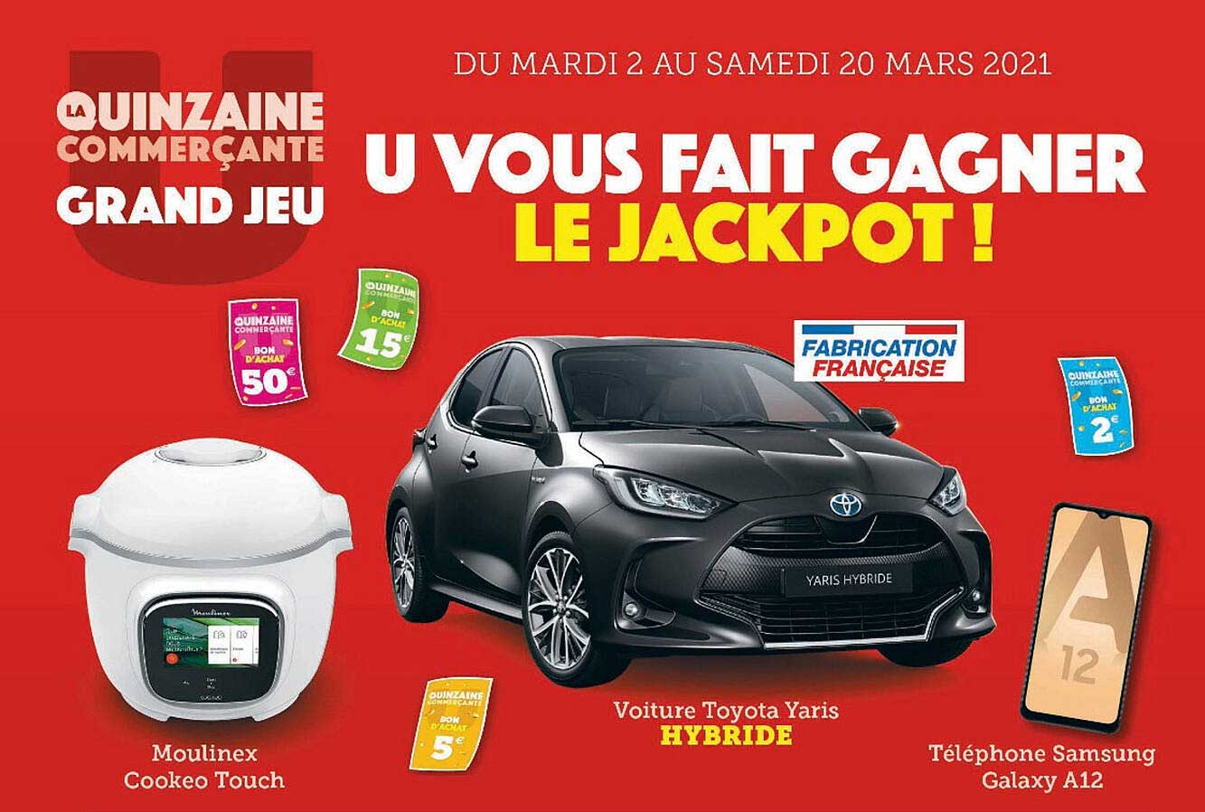 le jackpot ! moulinex cookeo touch, voiture toyota yaris, téléphone samsung galaxy a12
