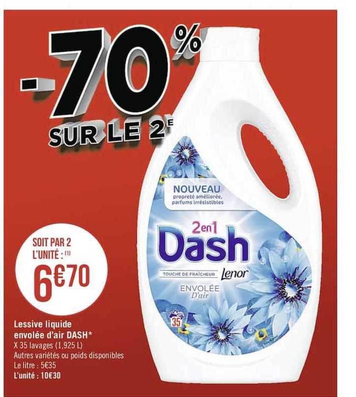 lessive liquide envolée d'air dash