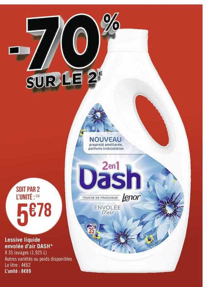 lessive liquide envolée d'air dash