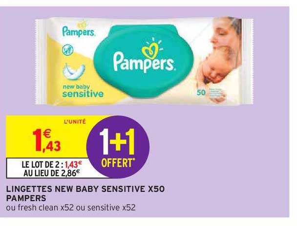 Lingette New Baby Sensitive Pampers
