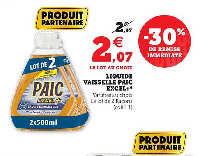 Liquide Vaisselle Paic Excel+