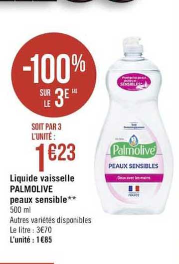 liquide vaisselle palmolive peaux sensible