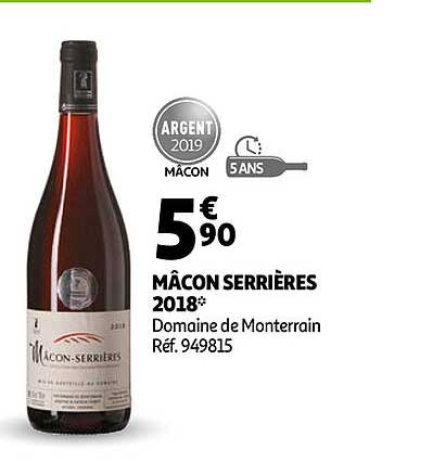 mâcon serrières 2018 domaine de monterrain