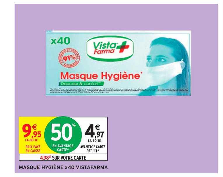 masque hygiène x40 vistafarma