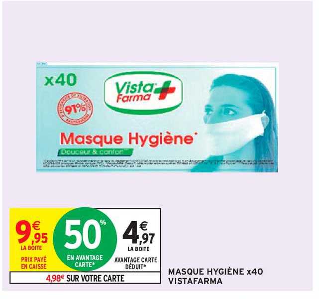 masque hygiène x40 vistafarma