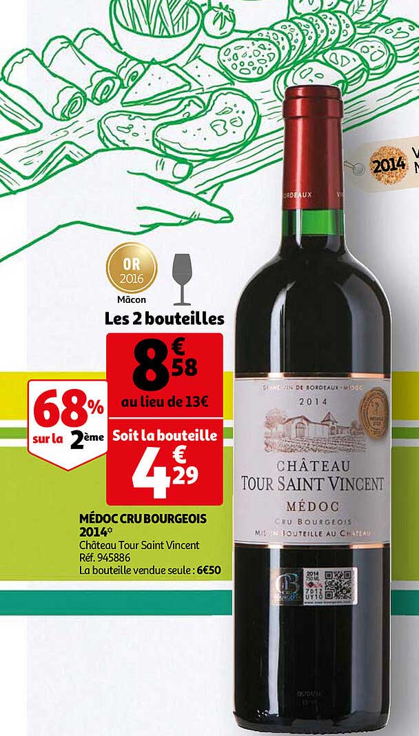 médoc cru bourgeois 2014 château tour saint vincent
