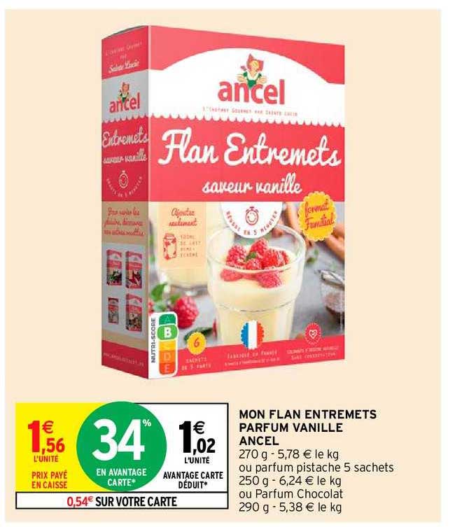 mon flan entremets parfum vanille ancel