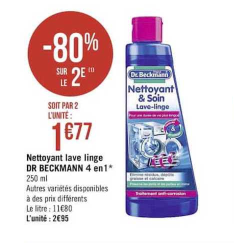 nettoyant lave linge dr beckmann 4 en 1