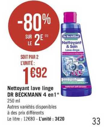 nettoyant lave linge dr beckmann 4 en 1