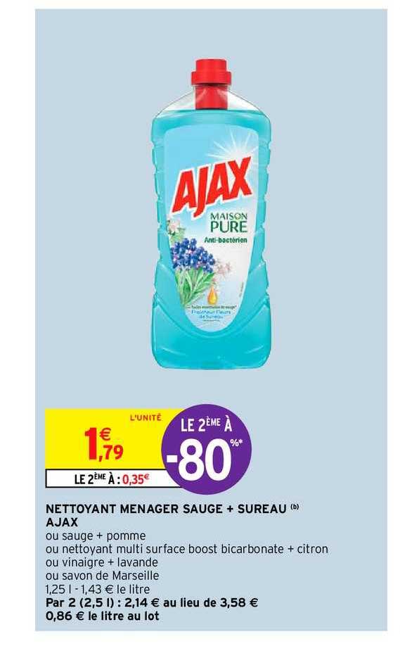 nettoyant ménager sauge + sureau ajax