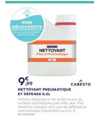 nettoyant pneumatique et défense cabesto