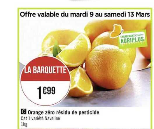 orange zéro résidu de pesticide