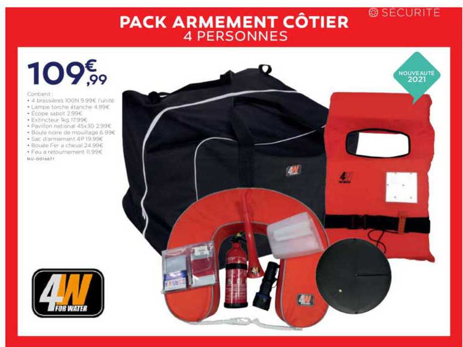 pack armement côtier 4 personnes