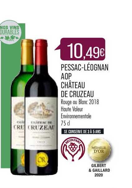 pessac-léognan aop château de cruzeau