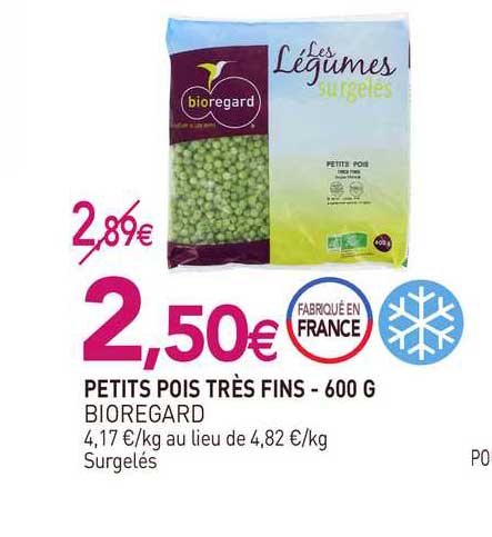 petits pois très fins - 600 g bioregard