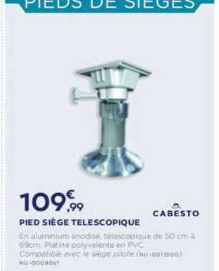 pied siège telescopique cabesto