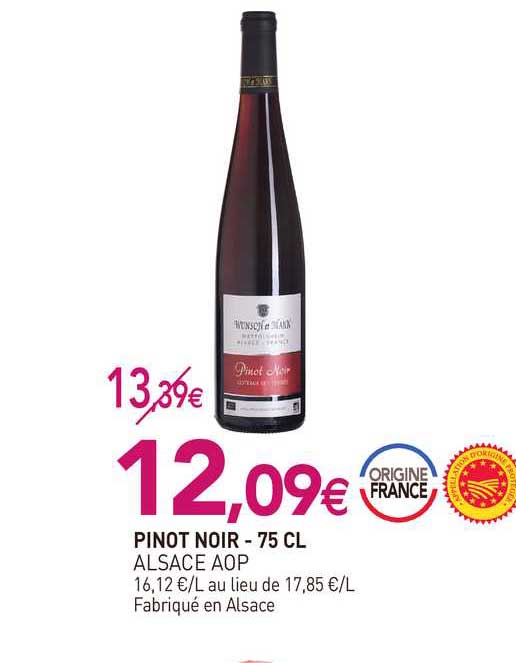 pinot noir - 75 cl alsac aop
