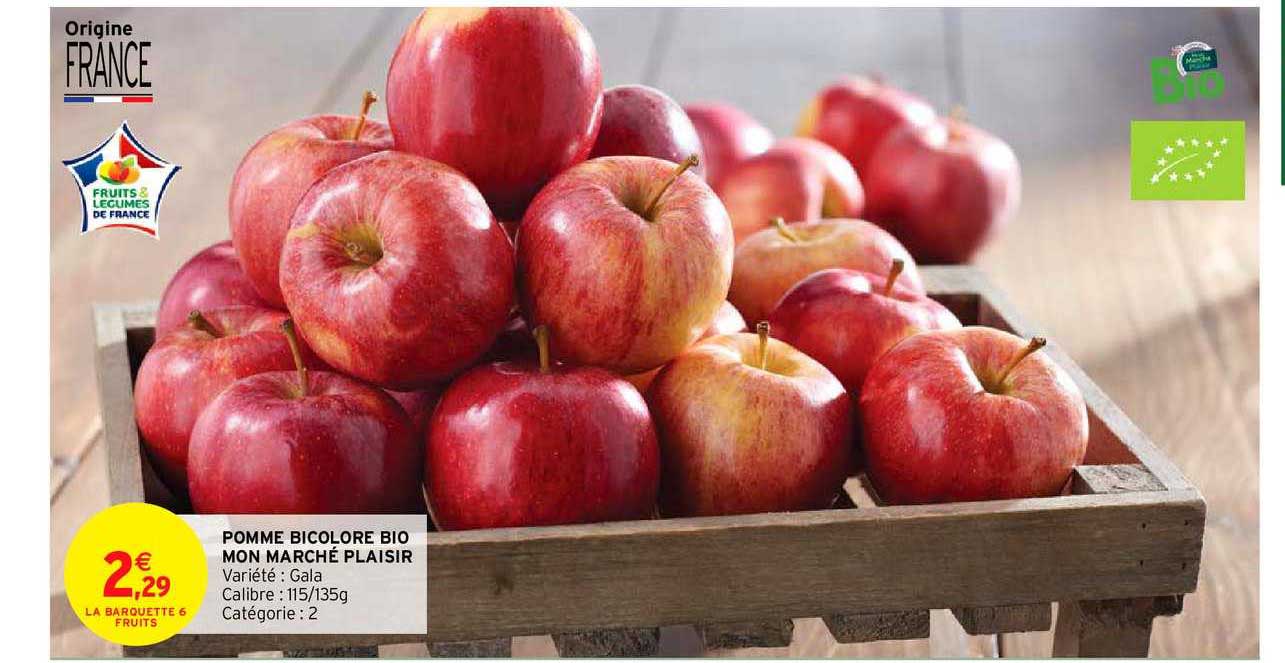 pomme bicolore bio mon marché plaisir