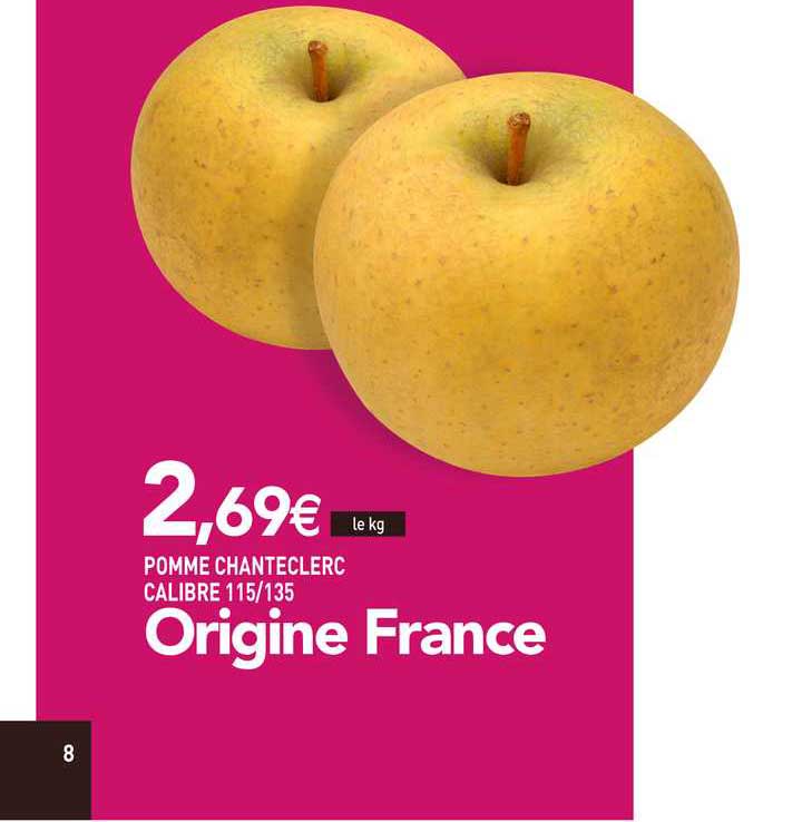 pomme chanteclerc calibre 115-135