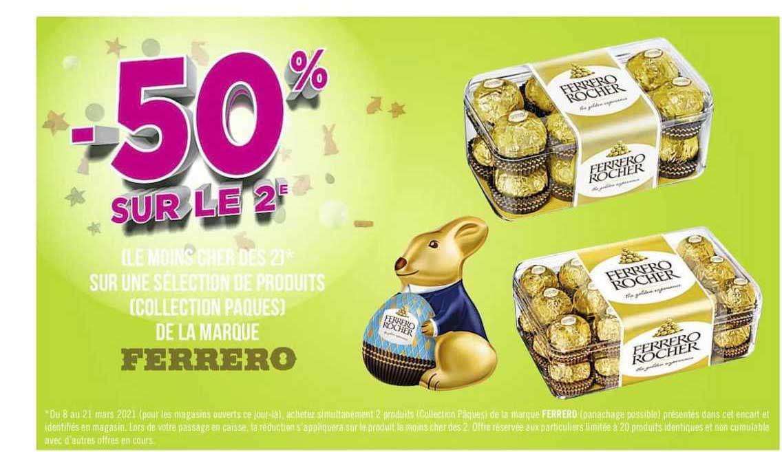 produits (collection pâques) de la marque ferrero