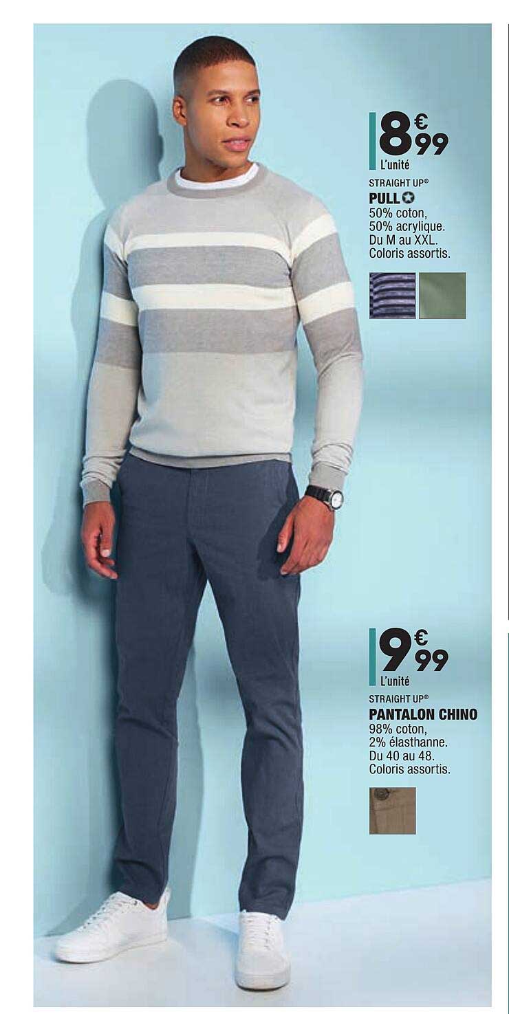 pull, pantalon chino