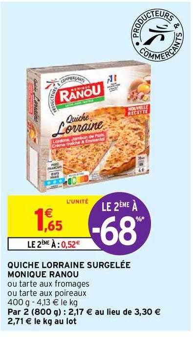 quiche lorraine surgelée monique ranou