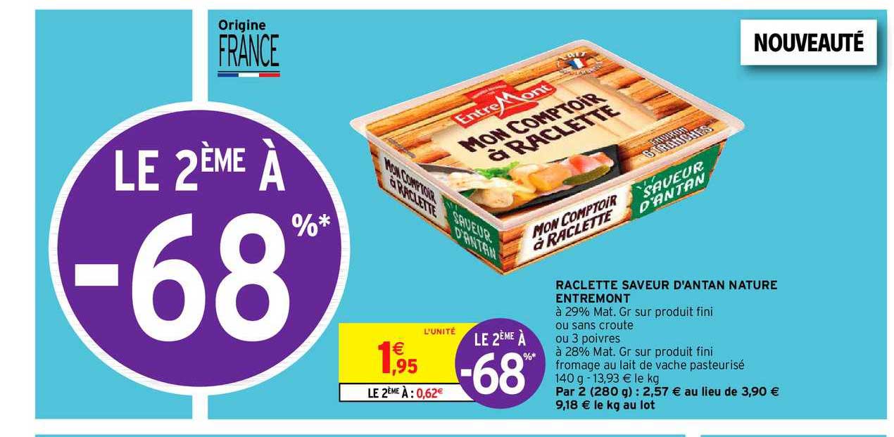 Raclette Saveur D'antan Nature Entremont