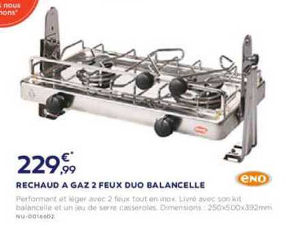 rechaud a gaz 2 feux duo balancelle eno