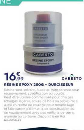 résine epoxy + durcisseur cabesto
