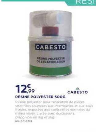 résine polyester cabesto