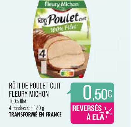 rôti de poulet cuit fleury michon