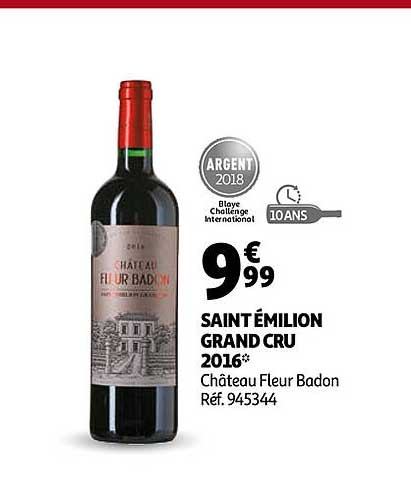 saint émilion grand cru 2016 château fleur badon