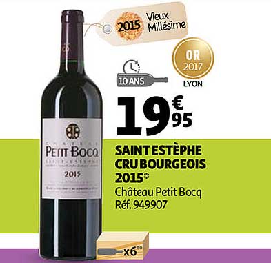 saint estèphe cru bourgeois 2015 château petit bocq