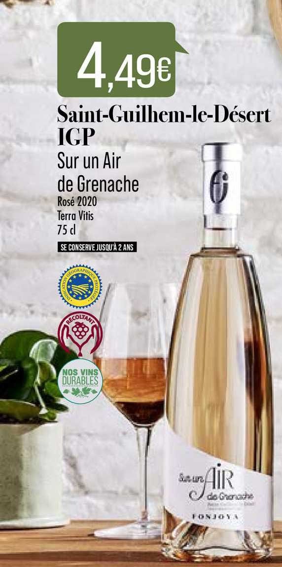 saint-guilhem-le-désert igp sur un air de grenache