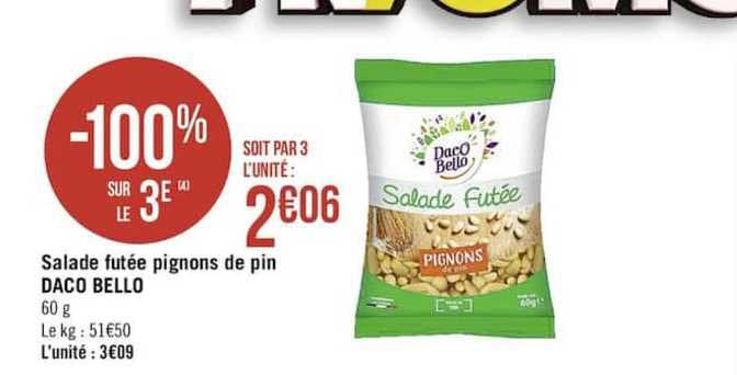 salade futée pignons de pin daco bello