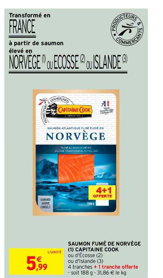 saumon fumé de norvège capitaine cook