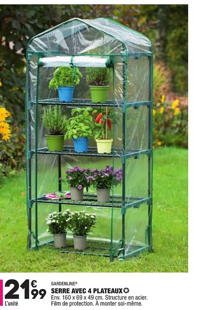 Serre Avec 4 Plateaux Gardenline