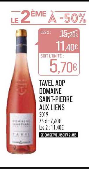 tavel aop domaine saint-pierre aux liens