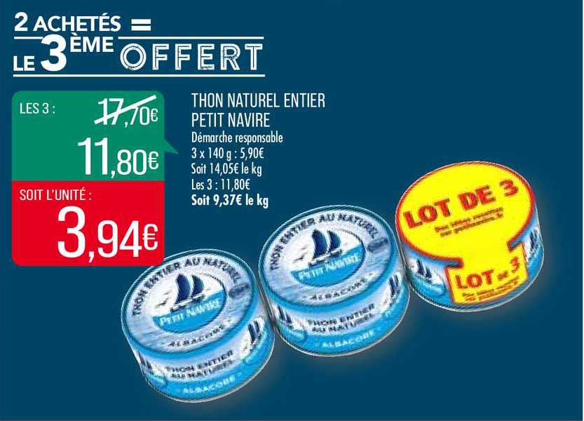 Thon Naturel Entier Petit Navire