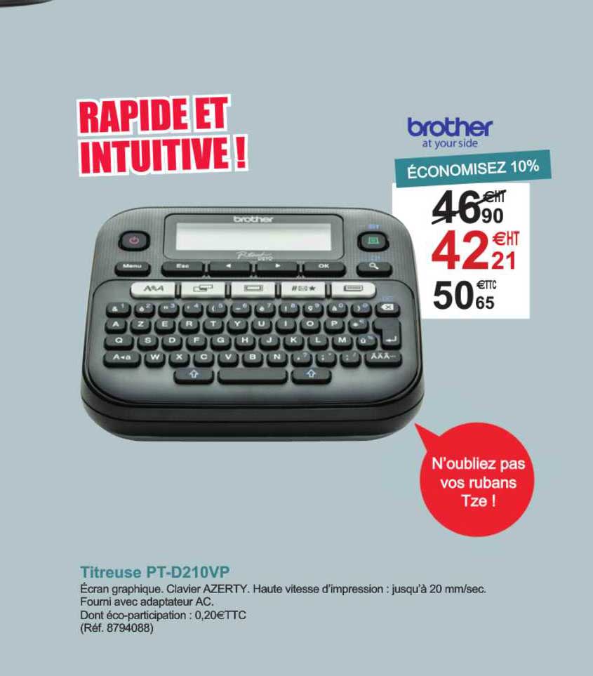Titreuse Pt-d210vp Brother