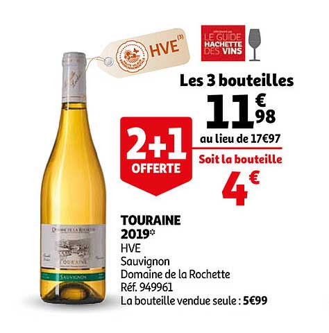 touraine 2019 hve sauvignon domaine de la rochette