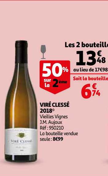 viré clessé 2018 vieilles vignes j.m. aujaux